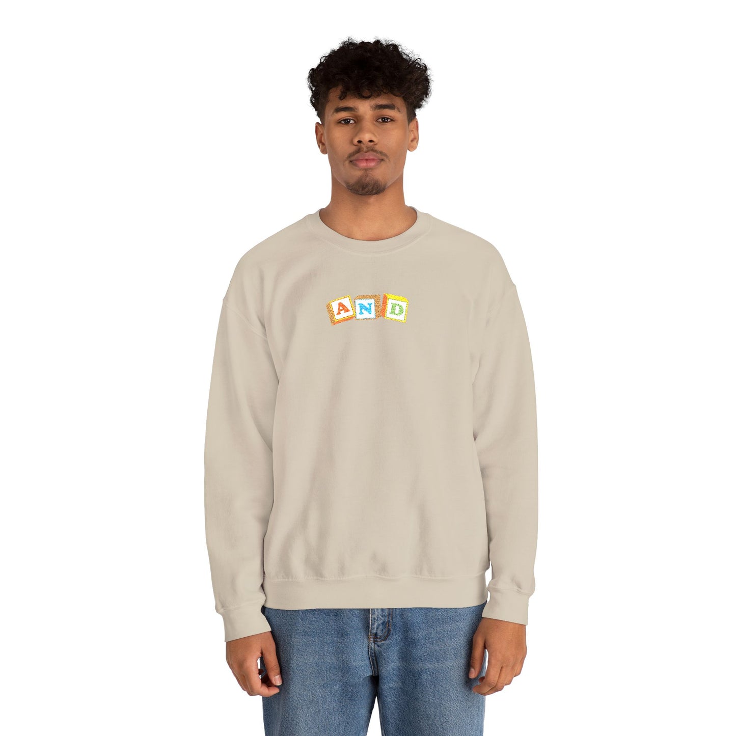 AND Block Embroidered - Crewneck Sweatshirt