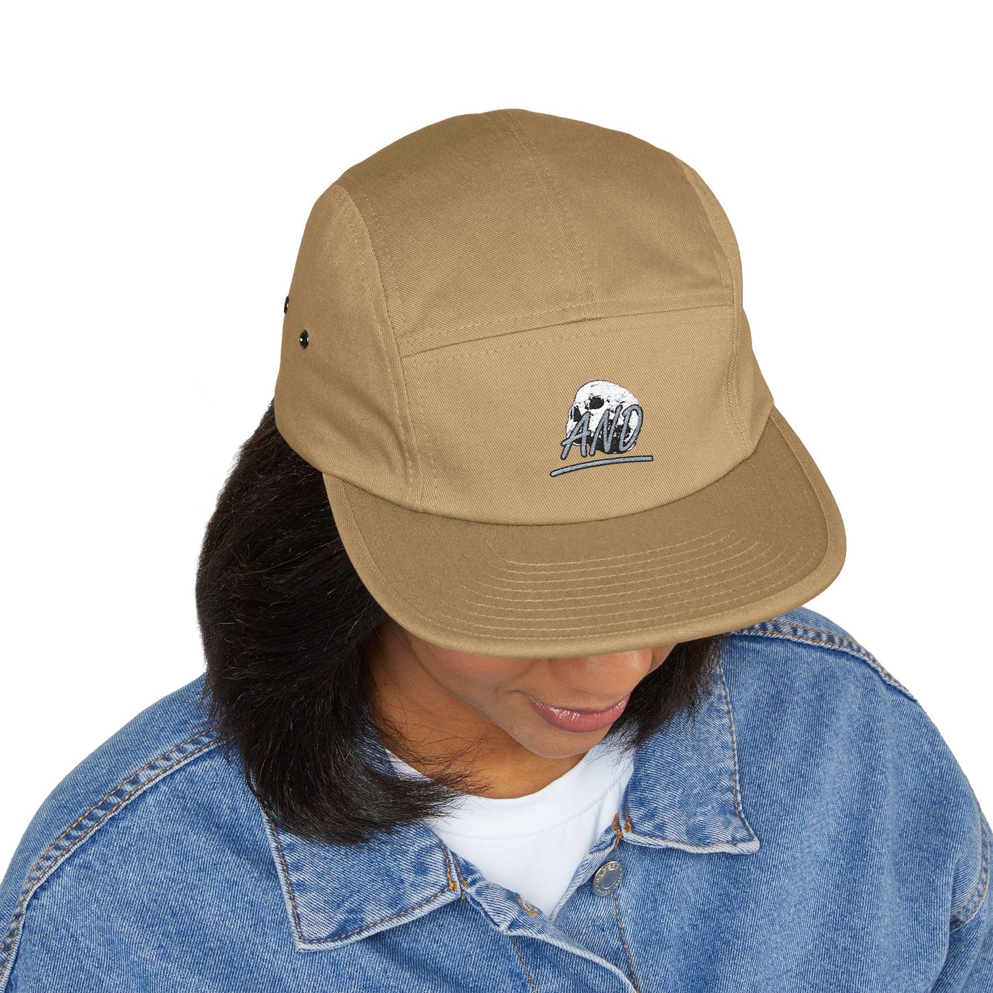 AND Script and Skull 5 Panel Cap - (Embroidery)
